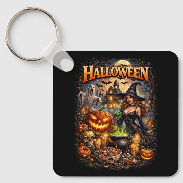 Porte-clés La fête nocturne de la sorcière (Recto)