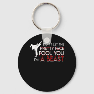 Porte-clés La fille du Taekwondo ne laissent pas le joli