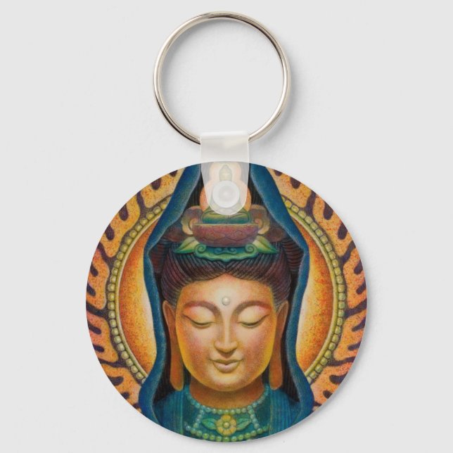 Porte-clés La flamme de la déesse Kuan Yin (Recto)