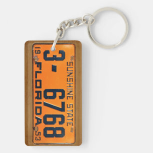 Porte-clés La Floride 1953 porte - clés vintages de plaque