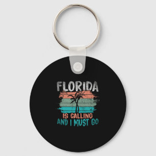 Porte-clés La Floride appelle et je dois y aller Palmiers Rét