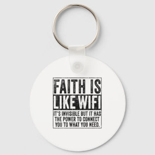 Porte-clés La Foi Est Comme Wifi Dieu Jésus Religieux Chrétie