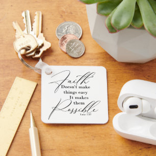 Porte-clés La foi rend les choses possibles monogramme