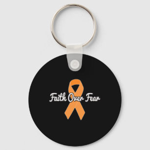 Porte-clés La foi sur la peur - Cancer du rein Ruban orange