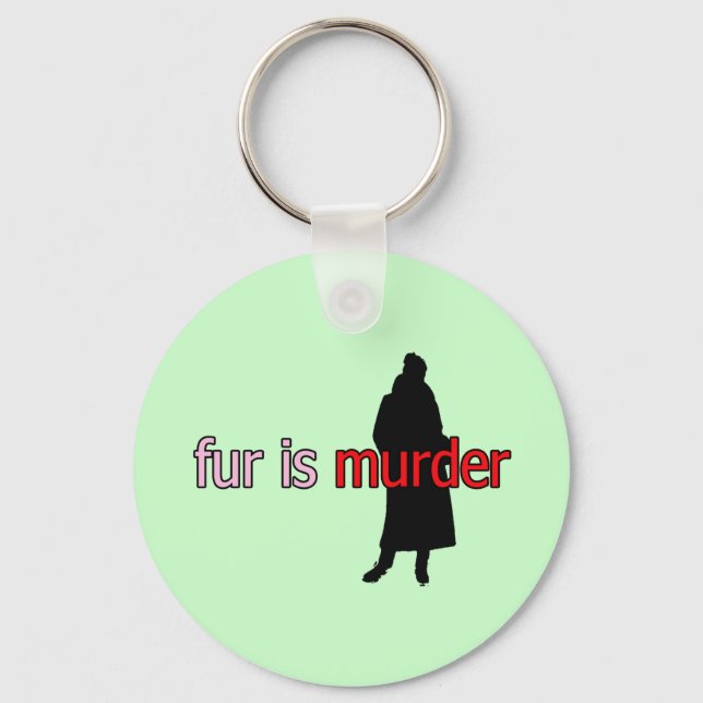 Porte-clés La fourrure est un meurtre (Recto)