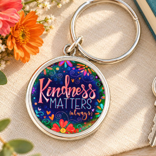 Porte-clés La gentillesse compte Fun Floral Jolie Inspirivité