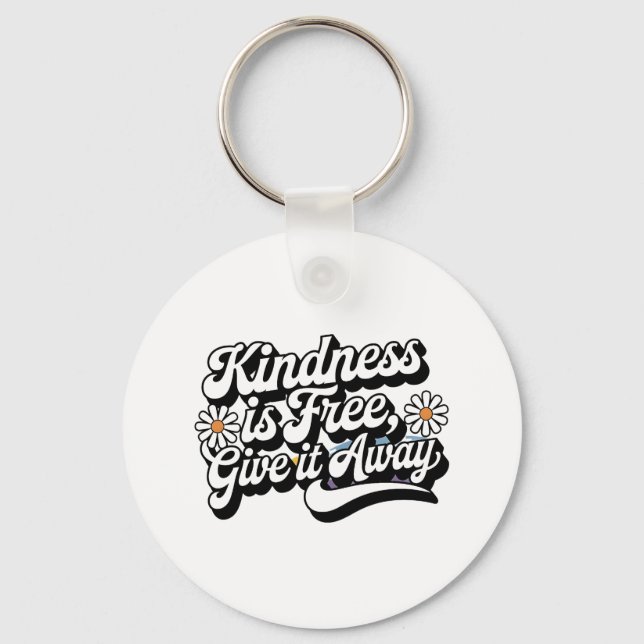 Porte-clés "La gentillesse est libre, laisse tomber" (Recto)