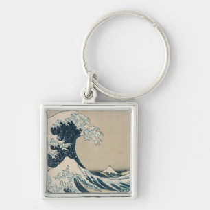 Porte-clés La grande vague de Kanagawa, vues du mont Fuji