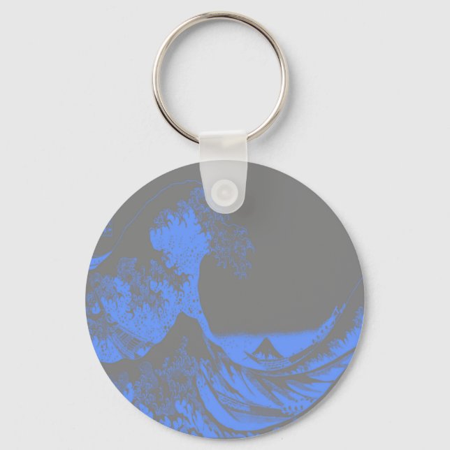 Porte-clés La Grande Vague Maritime Bleu & Gris (Recto)
