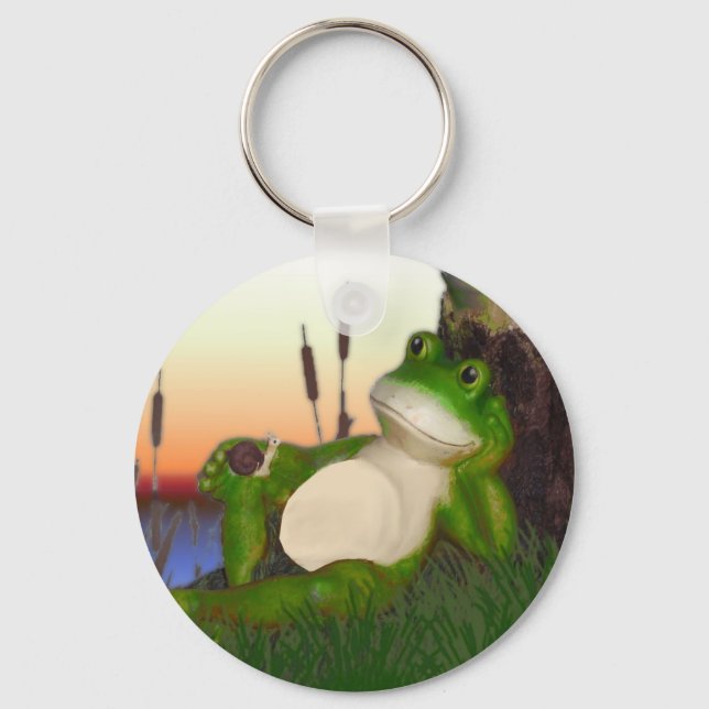 Porte-clés La grenouille et l'escargot (Recto)
