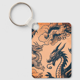 Porte-clés La guerre des dragons Cieux orange