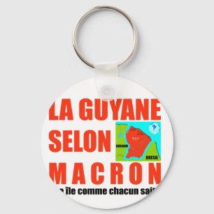 Porte-clés La Guyane selon Macron est une île