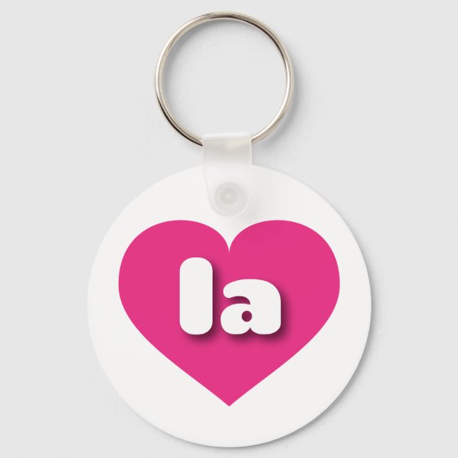 Porte-clés la hot pink heart - I love la (Recto)
