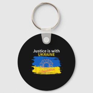 Porte-clés La justice est avec l'Ukraine. Je suis avec
