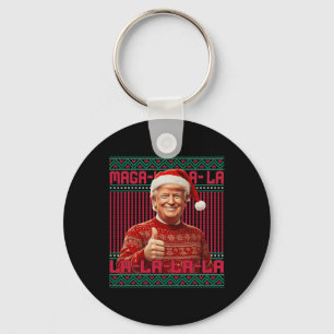 Porte-clés La La Donald Trump Potus 47 Swea de Noël laid