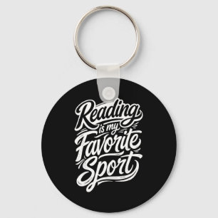 Porte-clés La lecture drôle est le sport favori de la bibliot