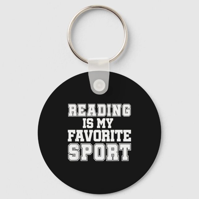 Porte-clés La lecture est mon t-shirt drôle de bibliothécaire (Recto)