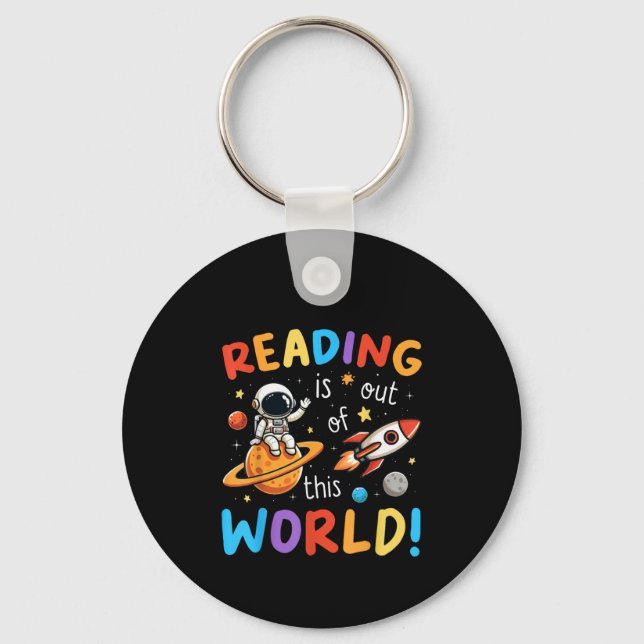 Porte-clés La Lecture Est Sortie De Cet Espace Mondial (Recto)
