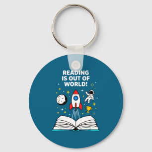 Porte-clés La lecture est un astronaute spatial hors de ce mo
