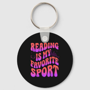 Porte-clés La lecture funky est le sport favori de l'amateur