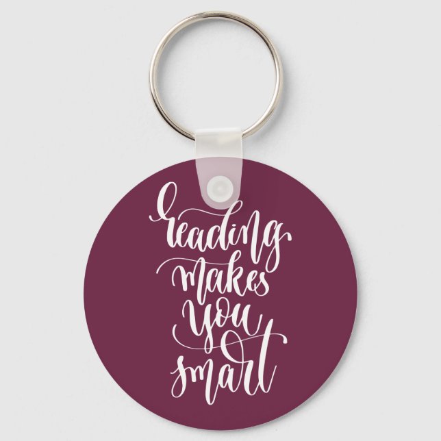 Porte-clés La lecture vous rend intelligent (Recto)