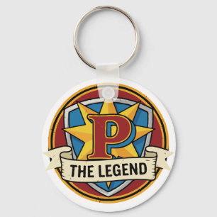 Porte-clés La Légende Monogram P - Joueur de super-héros pers