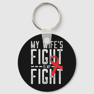 Porte-clés La lutte de ma femme est ma lutte contre le cancer