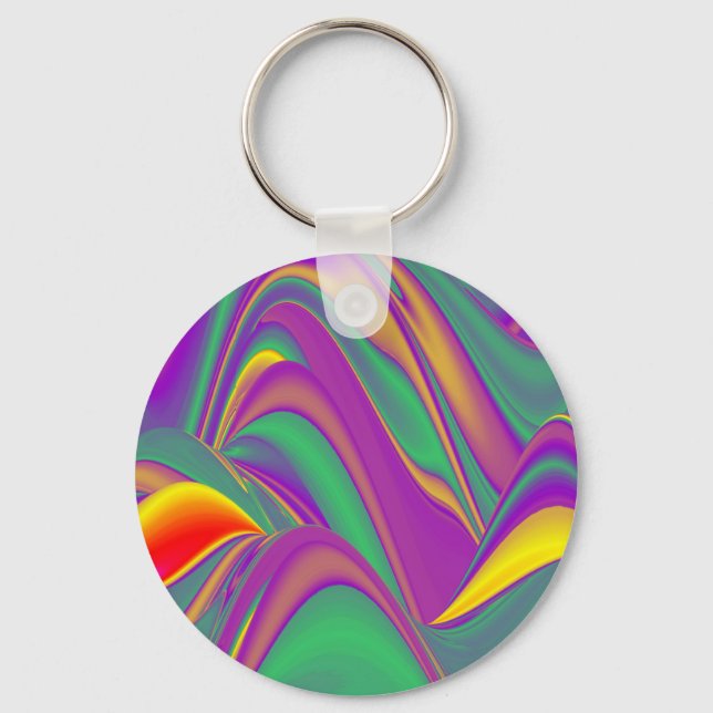Porte-clés La magie des couleurs, Rainbowart 3D Abstrait (Recto)
