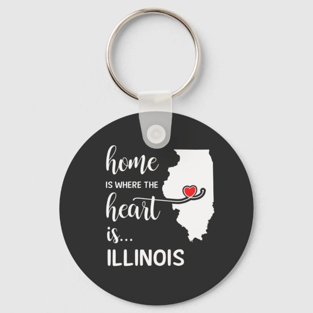 Porte-clés La maison de l'Illinois est le coeur (Recto)