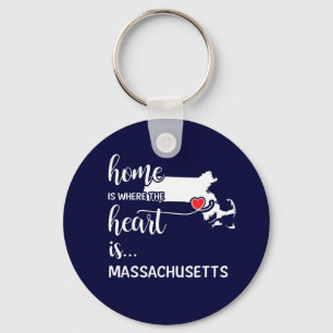 Porte-clés La maison du Massachusetts est le coeur