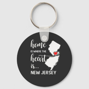 Porte-clés La maison du New Jersey est le coeur