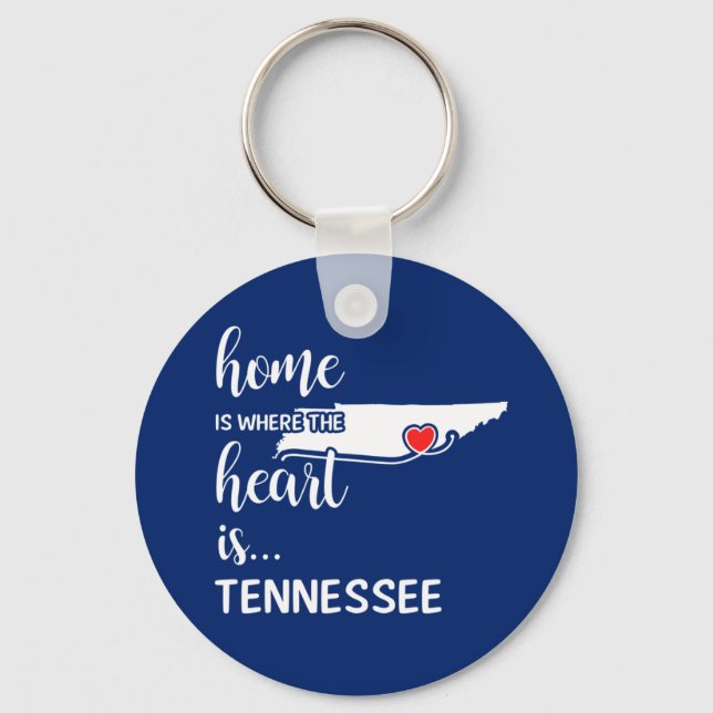 Porte-clés La maison du Tennessee est le coeur (Recto)