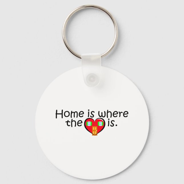 Porte-clés La Maison Est Là Où Le Coeur Est (Recto)
