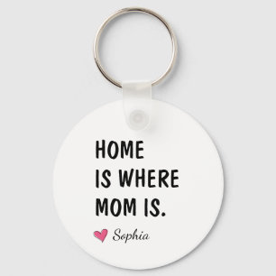 Porte-clés La maison est où maman est Cadeau de mère personna