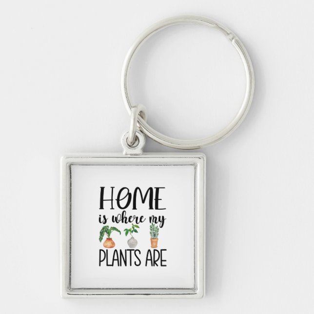 Porte-clés La maison où mes Plantes sont Porte - clés (Devant)