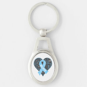 Porte-clés La maladie de tombes croient le coeur de ruban