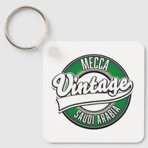 Porte-clés La Mecque arabie saoudite logo vintage