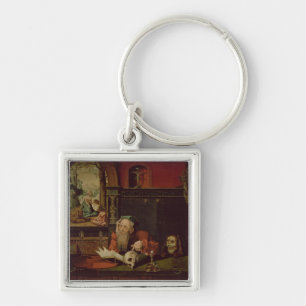 Porte-clés La méditation de St Jerome (huile sur le panneau)