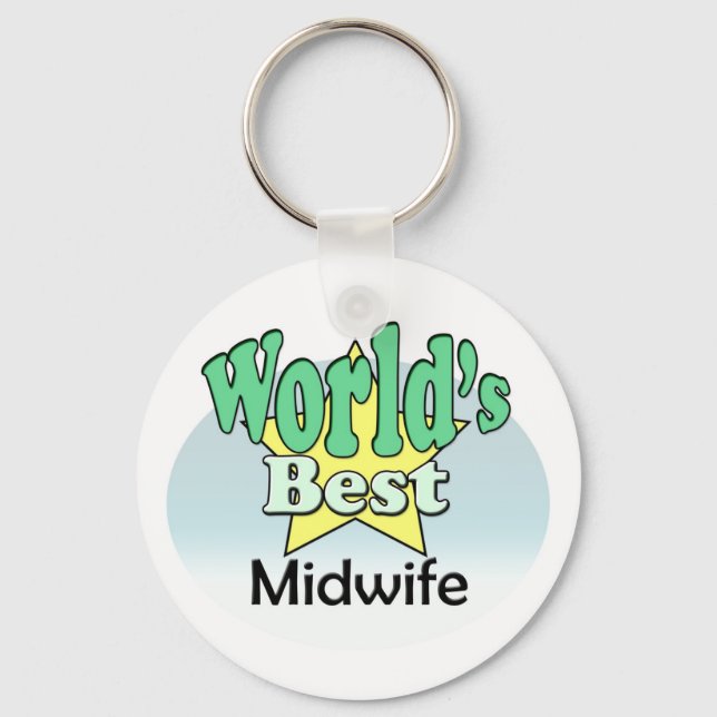 Porte-clés La meilleure sage-femme du monde (Recto)