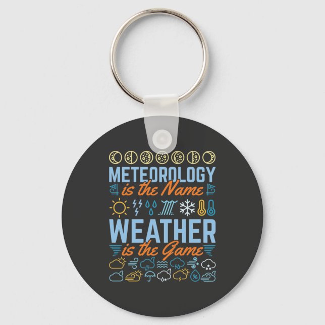 Porte-clés La météorologie est le nom La météo est le jeu (Recto)