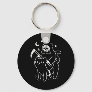 Porte-clés La Mort Monter Un Chat Fun Halloween Costume Party