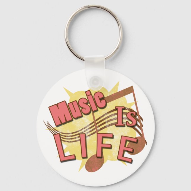 Porte-clés La musique est la vie (Recto)