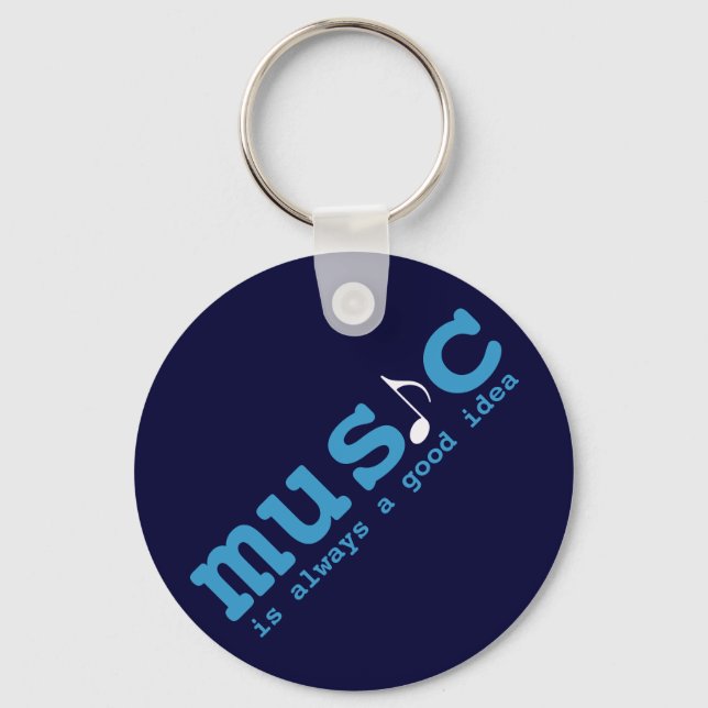 Porte-clés la musique est une bonne idée (Recto)