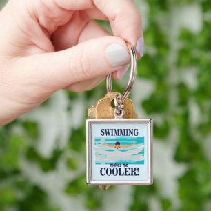 Porte-clés La natation me rend plus cool nageur natation