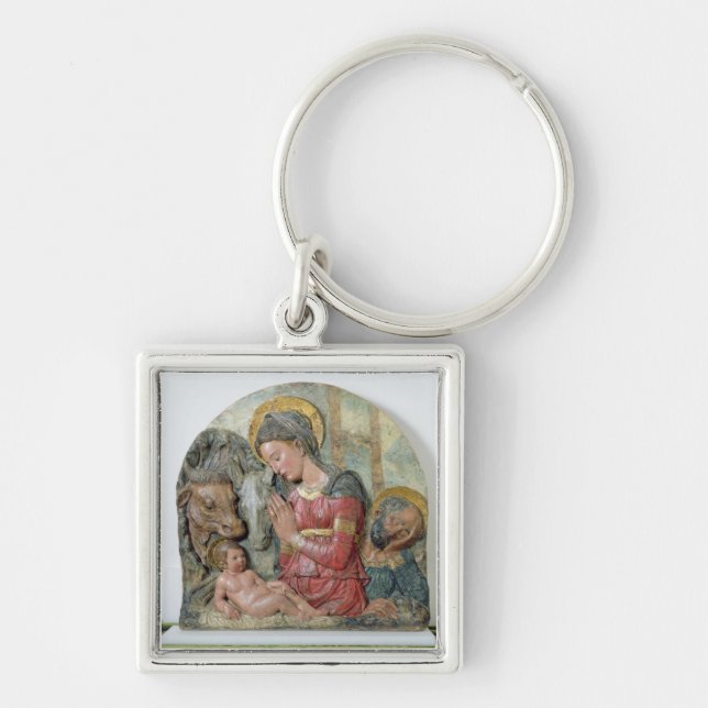 Porte-clés La nativité, c.1460 (terre cuite peinte) (Devant)