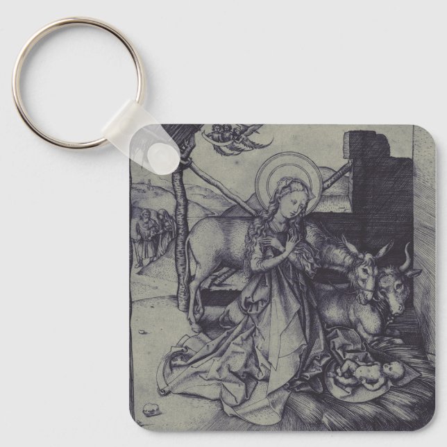 Porte-clés La Nativité de Noël Stark Ink Art (Recto)