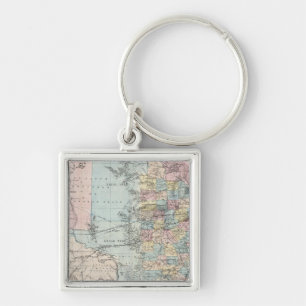 Porte-clés La nouvelle carte de l'état du Texas de Richardso