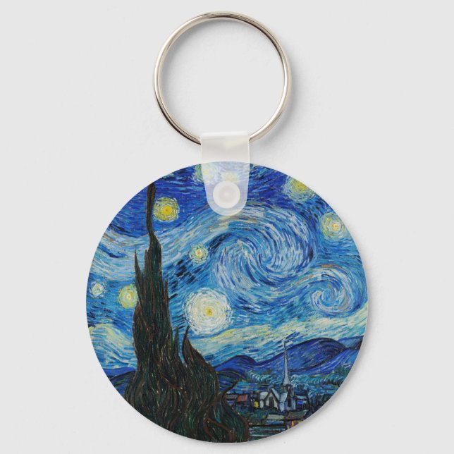 Porte-clés La nuit étoilée de Vincent Van Gogh (Recto)