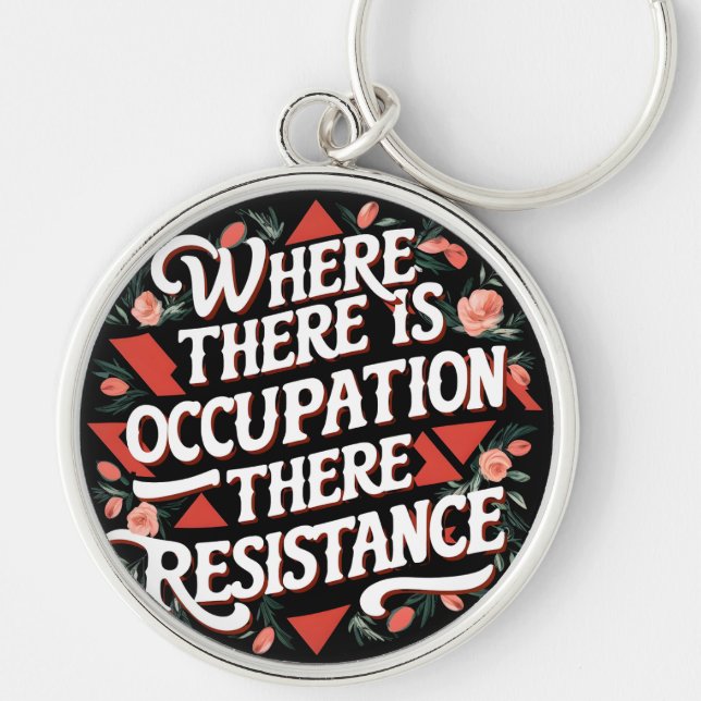 Porte-clés Là où il y a occupation il y a résistance (Devant)