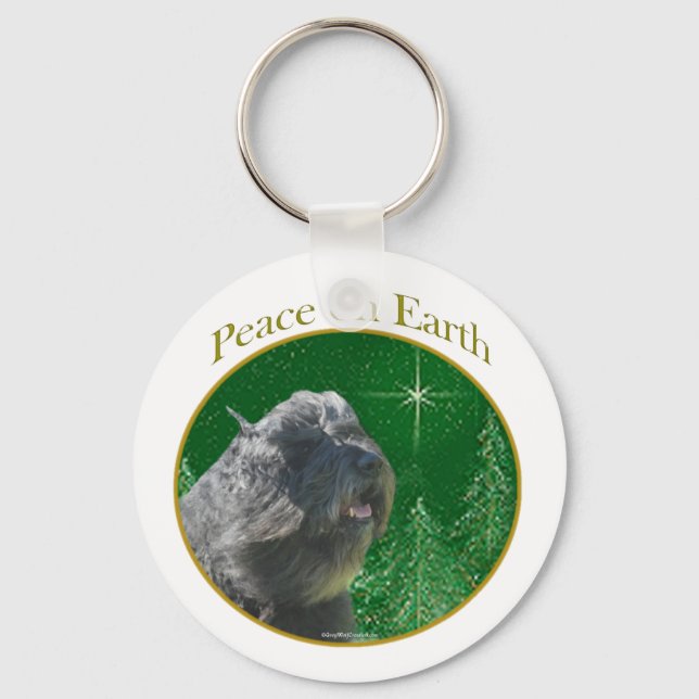 Porte-clés La paix de Bouvier Des Flandres (Recto)